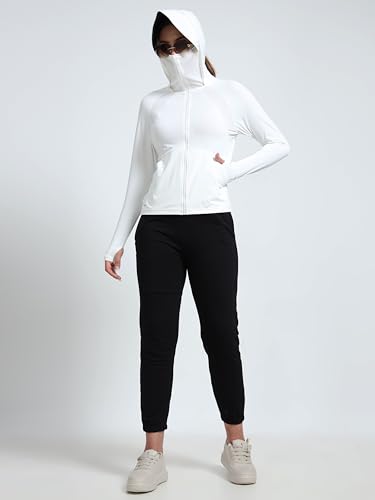 Image of FabSeasons FabSports Women's UV Protection Sun Screen Jacket, Full Zip Sun Protection Clothing, Lightweight with UPF 50+ Protection for Outdoors, with Pockets, Sun Protective Clothing for Women
