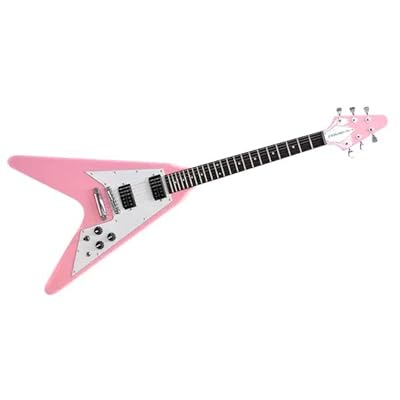 レア Playtech FV500 Premium Flying V Compre PLAYTECH Electric Guitar, Flying V Type, Pink