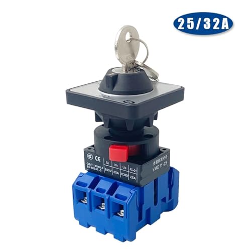Disjoncteur de charge à came rotative 25A triphasé avec contrôle de rotation 3P - 2
