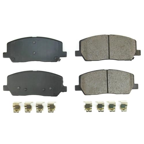 Image of PowerStop Front Brake Pads for Genesis GV80 2021-24 - Z17 Ceramic Brake Pads with Installation Hardware, 17-2379