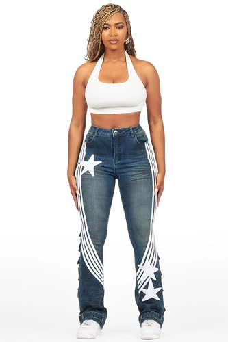 Women's Jaziya Stacked Flare Jean2