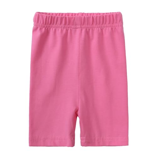 Image of HahaNice Toddler Girls Summer Outfits Cotton Solid T-Shirt & Biker Shorts Set for Little Girls 2 Pcs Tracksuits