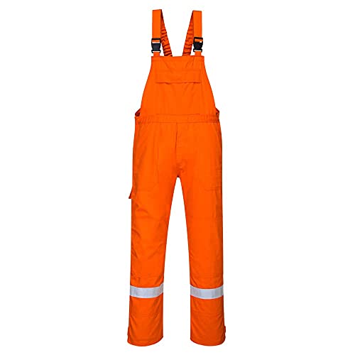 Portwest Cotte à bretelles Bizflame Plus, Couleur: Orange, Taille: S, FR27ORRS