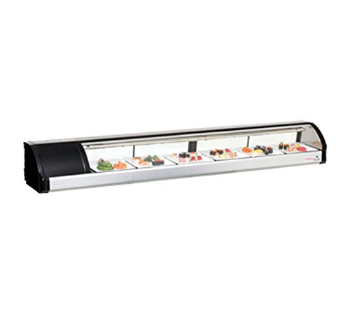 Everest Refrigeration ESC83L Countertop Refrigerated Display Left Mounted Case 4 Doors, 115v, NSF - 3.0 cu. ft.