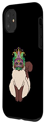 Iphone 11 Mask Jester Cat Mardi Gras Festival Carnival Cat Owner Case #TOP1