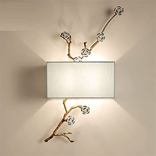 Applique Murale LED Cristal Fleur Luminaire Cuivre Moderne pour Salon et Escalier 90-260V