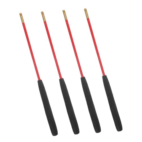 Vaguelly Diabolo Stick Set 2 Pairs of Solid Fiberglass Juggling Sticks with Weighted Head for Acrobatics