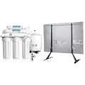 APEC Water Systems ROES-50 Essence Series Top Tier 5-Stage WQA Certified Ultra Safe Reverse Osmosis & WALI Universal TV Stand 55 inch TV, TV Stand Mount for 22-65 Inch LCD Flat Screen TV