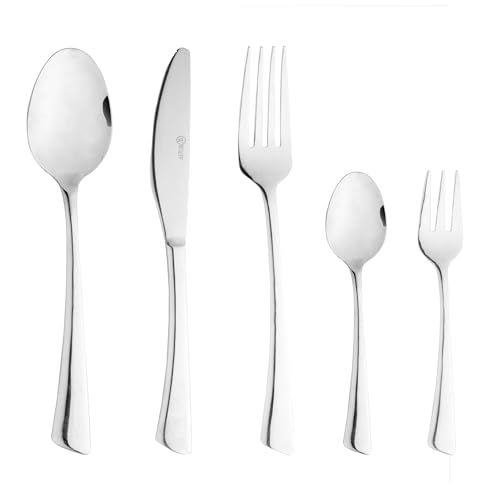 WOLFF - Faqueiro de Aço Inox Verona 20 Peças - Jogos de Talheres - Mesa Posta