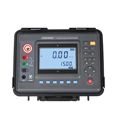 High Voltage Insulation Tester 5kV Insulation Tester High-Voltage Insulation Resistance Tester with Insulation Resistance Range 0.01MΩ～10TΩ DC Voltage Range 0.1~1000V 6 Step Voltage Regulation