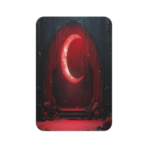 Imán acrílico para nevera de estilo gótico, diseño de rosa negra creciente, impresión completa, imanes rectangulares para nevera, pizarra, decoración de oficina, taquilla, también para coche