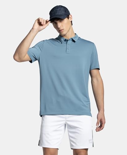 Image of Jockey MV41 Men Recycled Microfiber Elastane Stretch Half Sleeve Active Wear Polo T-Shirt with Breathable Mesh