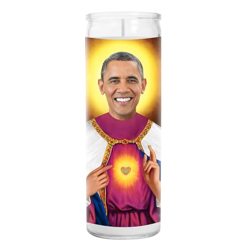 Obama Celebrity Glass Jar Candle – Unscented Handmade Soy Wax