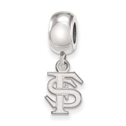 LogoArt Sterling Silver Florida State Univ. XS 'FS' Dangle Bead Charm