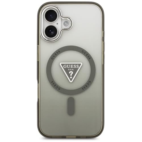 Coque iPhone 17 Guess IML Gradient Triangle Logo compatible MagSafe kaki protection chic - 3