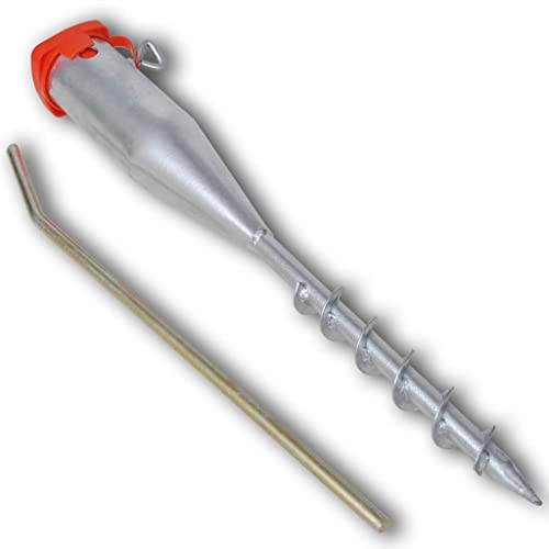 vidaXL Pie Soporte para Sombrilla Jardín de Acero Galvanizado Base de Parasol 55 cm