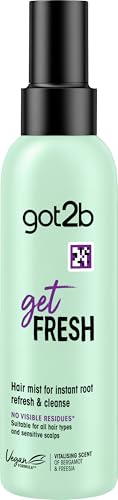 got2b getFRESH Dry Shampoo Hair Mist 150ml for Instant Root Refresh & Cleanse Suitable for Sensitive Scalp No Visible Residues* Vitalising Scent Hair Dry Shampoo Vegan Formula** Rice Starch