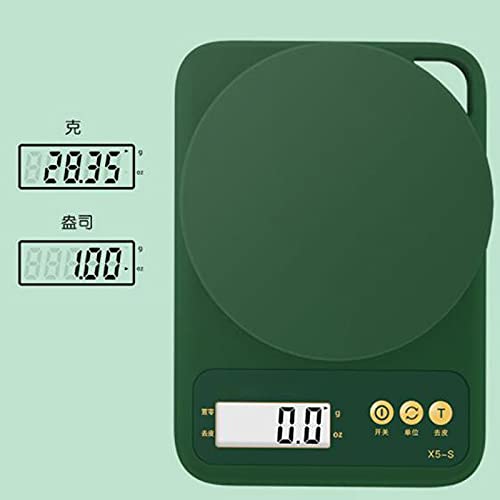 Digital Kitchen Scales Multifunction Scale Measures,Suitable for Kitchen,Color: Green,Size: 13cm*10cm,1 Pcs