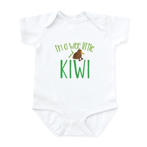 CafePress Im a Wee Little Kiwi (New Zealand map) Body Suit Cute Infant Bodysuit Baby Romper