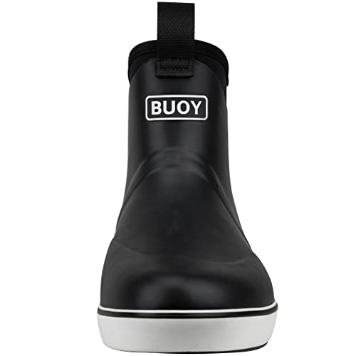 Image of Buoy Boots Women's Waterproof Ankle Rain Boots, Rubber Deck & Fishing Boots | Neoprene Lining, EVA Foam Insole, Slip-Resistant Non-Marking Outsole for Comfortable Traction on Boats, Farms & Wet Ground