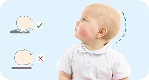 Baby Head Shaping Pillow, Bear Design with Cute Patterns, Memory Foam Support for Newborns and Infants