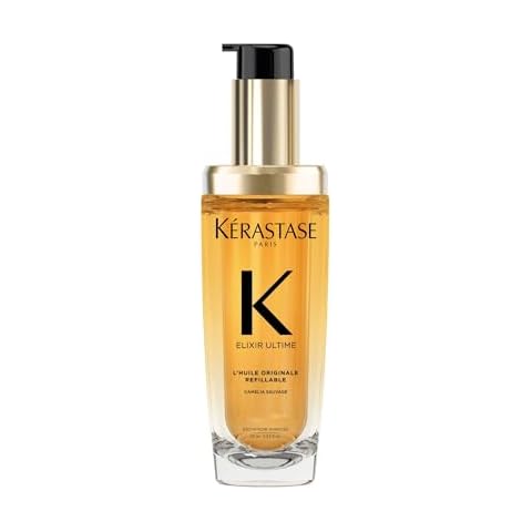NEW KERASTASE Elixir Ultime Refillable L'Huile Original Hair Oil | Hydrating Oil Serum to Smooth Frizz and Add Shine | With Wild Camellia | Strengthens and Provides Heat Protection | All Hair Types Cover