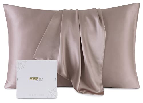 ZIMASILK 100% Mulberry Silk Pillowcase Upgraded Version for Hair and Skin Health Better Grade 6A Silk, with YKK Zipper