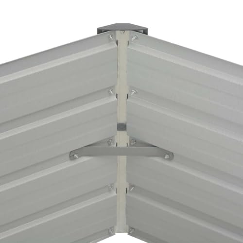 Potager carré en acier galvanisé vert 129x129x45 cm pour protéger vos plantes