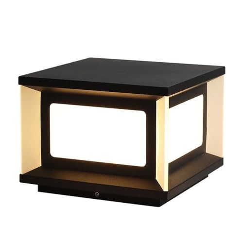 NXNONEPD Post de jardín solar Pilar impermeable al aire libre Pilar Light Villa Wall Lighting Lighting Modern Fence Deck Lamp Lámpara Led Led Estigma Lámparas de estigma para el patio Patio Barestra