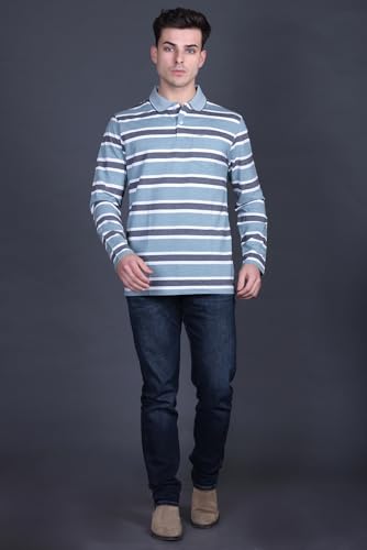 Image of Full Sleeve Polo T Shirt for Men Cotton with Pocket and Collar - Regular Fit Tshirt