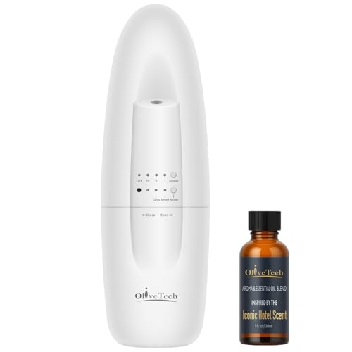 Plug in Scent Diffuser OliveTech Waterless Essential Oil Diffuser Cover Up to 500 Sq. Ft. Hotel Collection Diffuser Aromatherapy Diffusers for Home Office 1 x 30ml Essential Oil Included