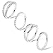 Lusofie 4Pcs Silver Hinged Hoop Earring Nose Ring Hoop Surgical Steel 18G Clicker Earring Hoops Piercing Jewelry for Women Men(8MM)