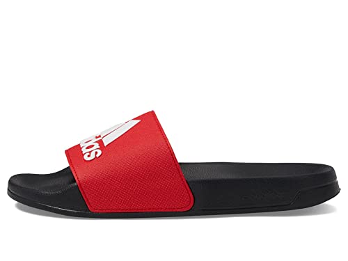 adidas Unisex Adilette Shower Slides Sandal, Better Scarlet/White/Black, 10 US Men - 4