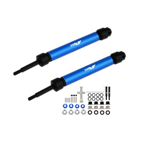 NMNRC Adjustable 2Pcs Rear Driveshaft Kit for 1/10 Slash 2WD Drive Shaft Bandit Stampede Rustler Hoss VXL Series Upgrades Part Blue