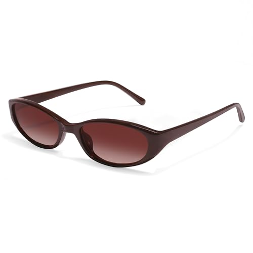 GUVIVI Retro Oval Sunglasses for Women 2026 90s Small Chic Cat Eye Sun Glasses Sunnies Lightweight Shades