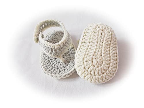 Crochet Baby Shoes, Newborn Flip Flops, Baby Sandals (9-12 months)3
