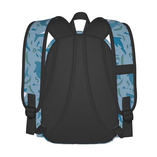 Shark And Seaweed Laptop Backpack Shoulder Bag Laptop Pack Travel Backpacks Commuter Back Pack Casual Daypack Bags With Side Pockets3