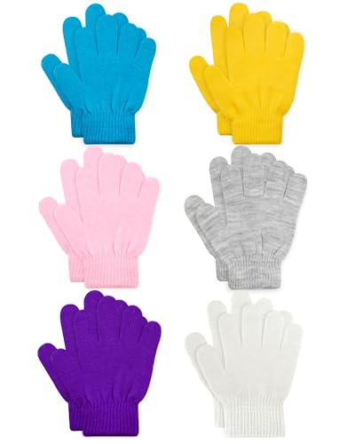 Image of ONESING 6 Pair Baby Gloves Toddler Gloves Toddler Winter Gloves Kids Gloves Winter Stretchy Knit Gloves for Kids Boys Girls