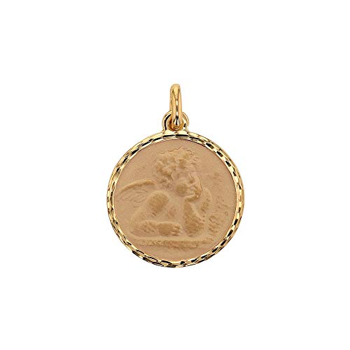 Médaille Ange Raphaël Or bordure diamantée bijou résistant 395030
