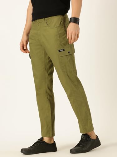 Image of Thomas Scott Men's | Solid | Light Weight | Breathable Fabric | 6 Pocket | Ankle Length | Mid Rise | Regular Fit | Cotton Blend | Button Waist | Chino Trouser | Pants