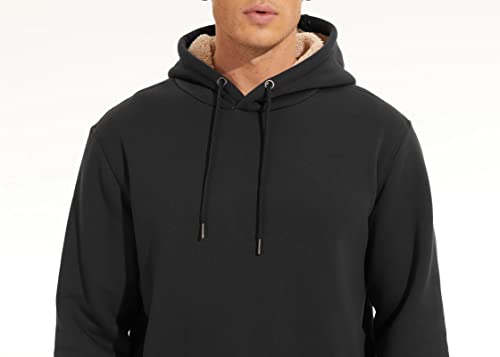 Magcomsen Sherpa Pullover Men Hooded Sweatshirts For Men Pullover Hoodie Heavyweight Fleece Sweatshirts For Men Athletic Hoodies For Men Fashion Hoodies Dark Grey #TOP3