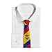 AKMCBSH Fashion Flag of Colombia Tie Comfortable Soft Novelty Necktie Unisex Neck Ties for Valentine's Day Weddings Party Father's Day Birthday Gift