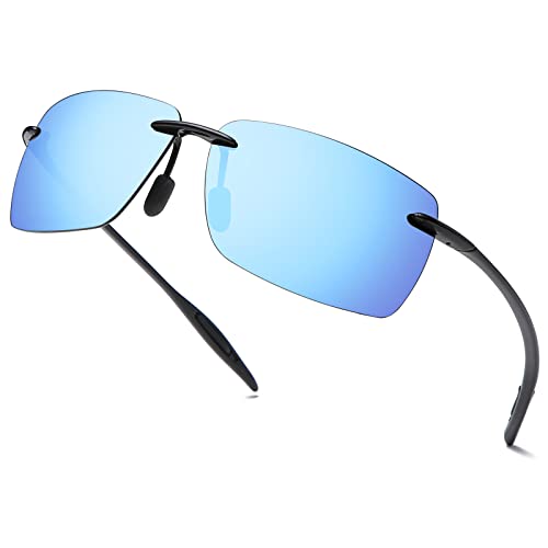 Image of Mens Sunglasses Polarized Frameless z87 Safety Sun Glasses For Women UV400 Anti Glare Mirror Mztrix Bex Sunglasses