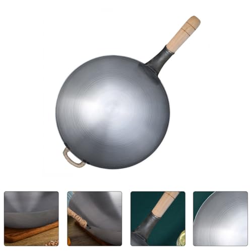 Wok de hierro con mango de plástico y acero antiadherente miniatura 7
