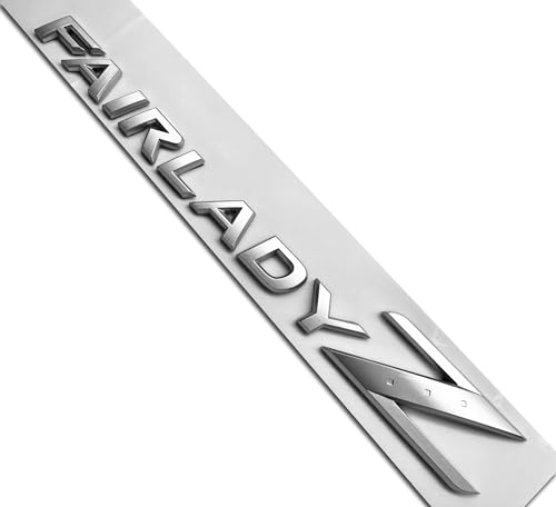 Image of 3D Silver fair lady Z letter car sticker emblem badge for rear trunk tailgate