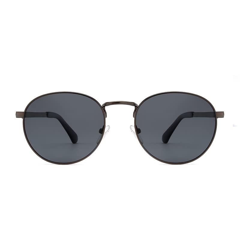 RADAR Unisex Oval Metal Polarized Sunglasses