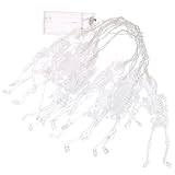 MOTHNUR Halloween LED Skelett Lichterkette mit 10 Farbigen Leds 15m Batteriebetrieben Biegbar Farbige Innen Dekoration