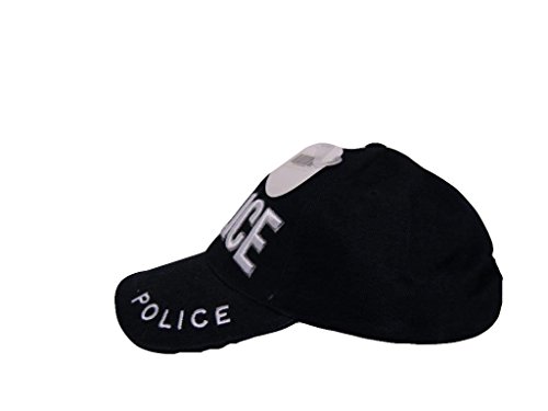 Gorra de béisbol policial azul y blanca 3D miniatura 3