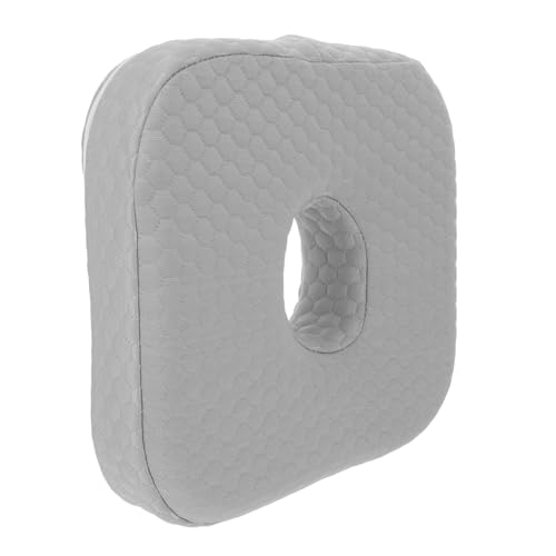 Almohada para perforación de orejas con espuma de memoria: cojín protector gris de lado