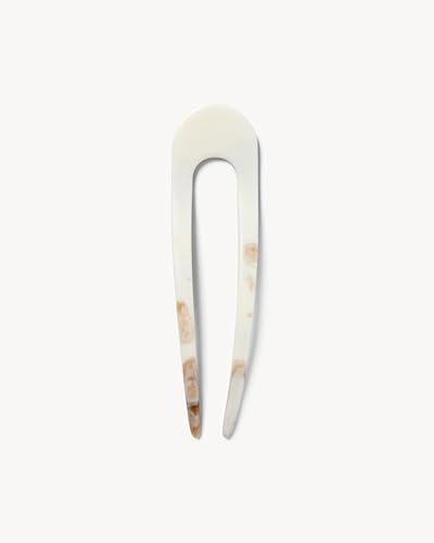 Miniatura 9 de MACHETE Horquilla francesa de acetato italiano para cabello fino y grueso en alabastro, accesorios de peinado para mujeres y niñas de 5 pulgadas